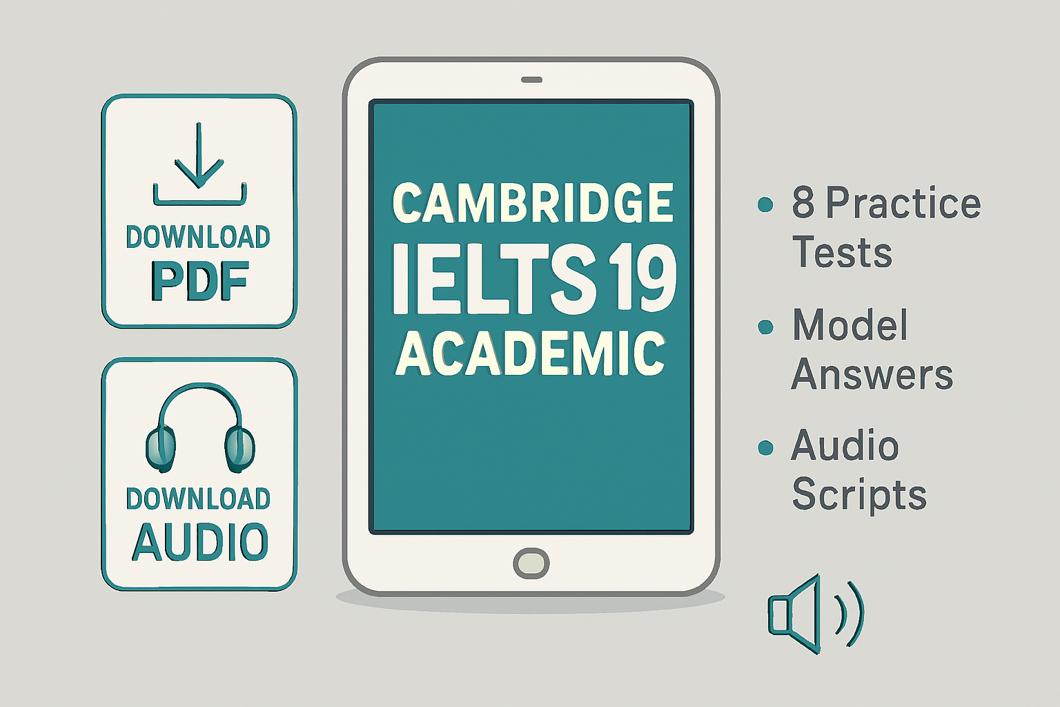 Cambridge IELTS 19 Academic PDF in 2025—download tips, inside details, audios, and strategies for the IELTS Academic exam.