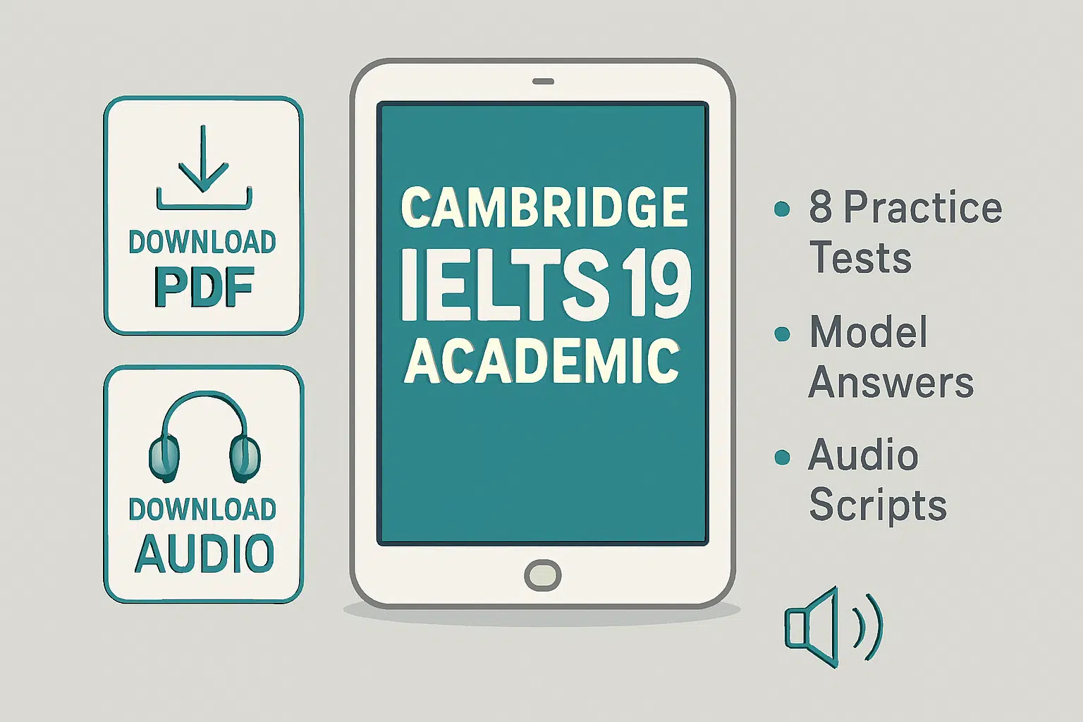 Cambridge IELTS 19 Academic PDF in 2025—download tips, inside details, audios, and strategies for the IELTS Academic exam.