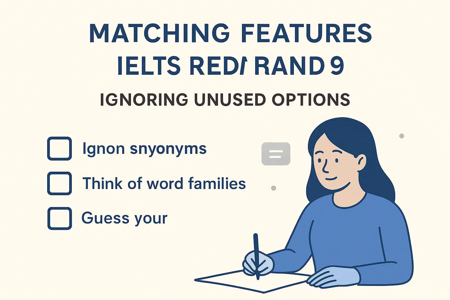 Matching Features IELTS Reading Questions Guide: Ignoring Unused Options.